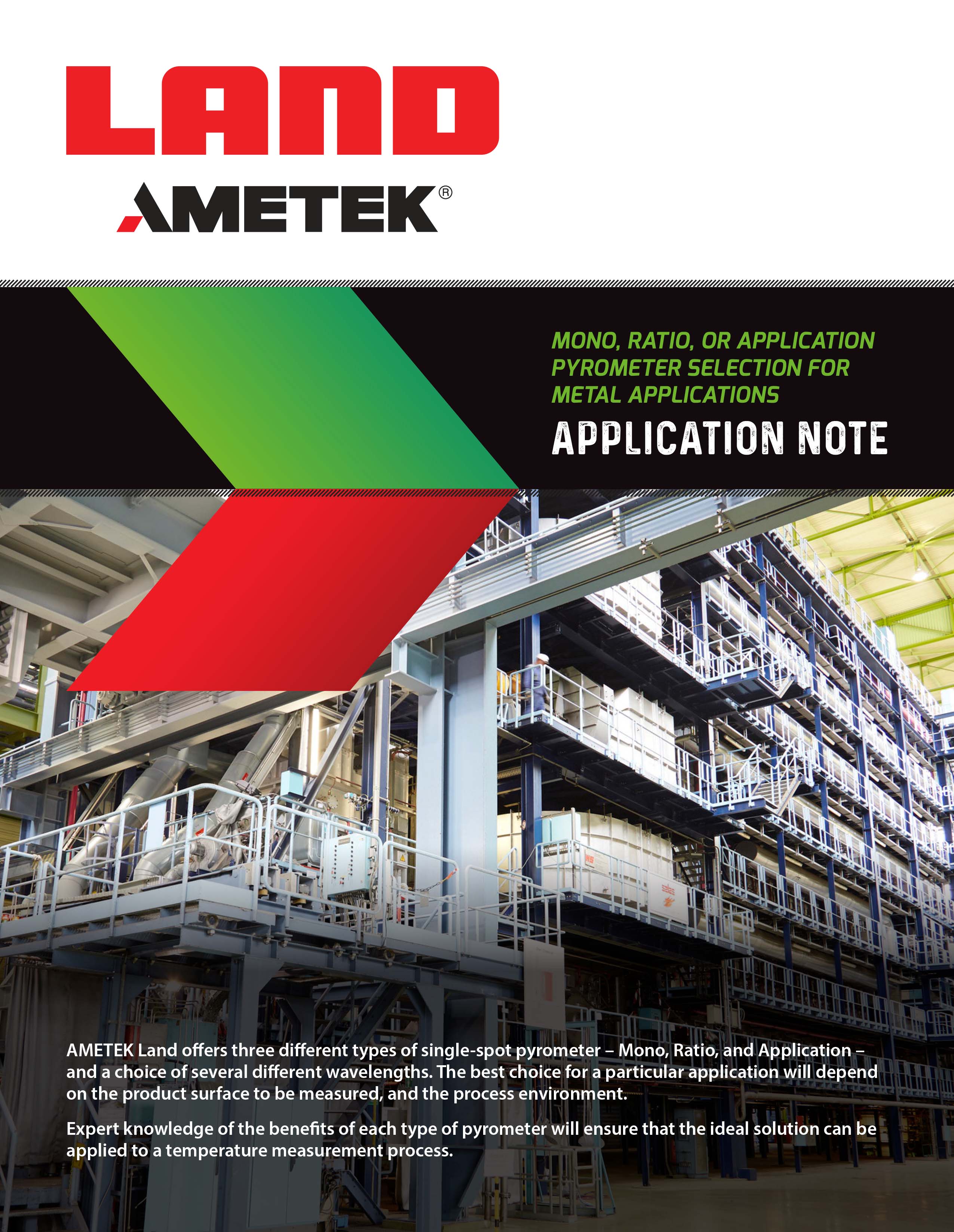 Mono, Ratio, or Application Pyrometer Selection for Metals Applications - Application Note