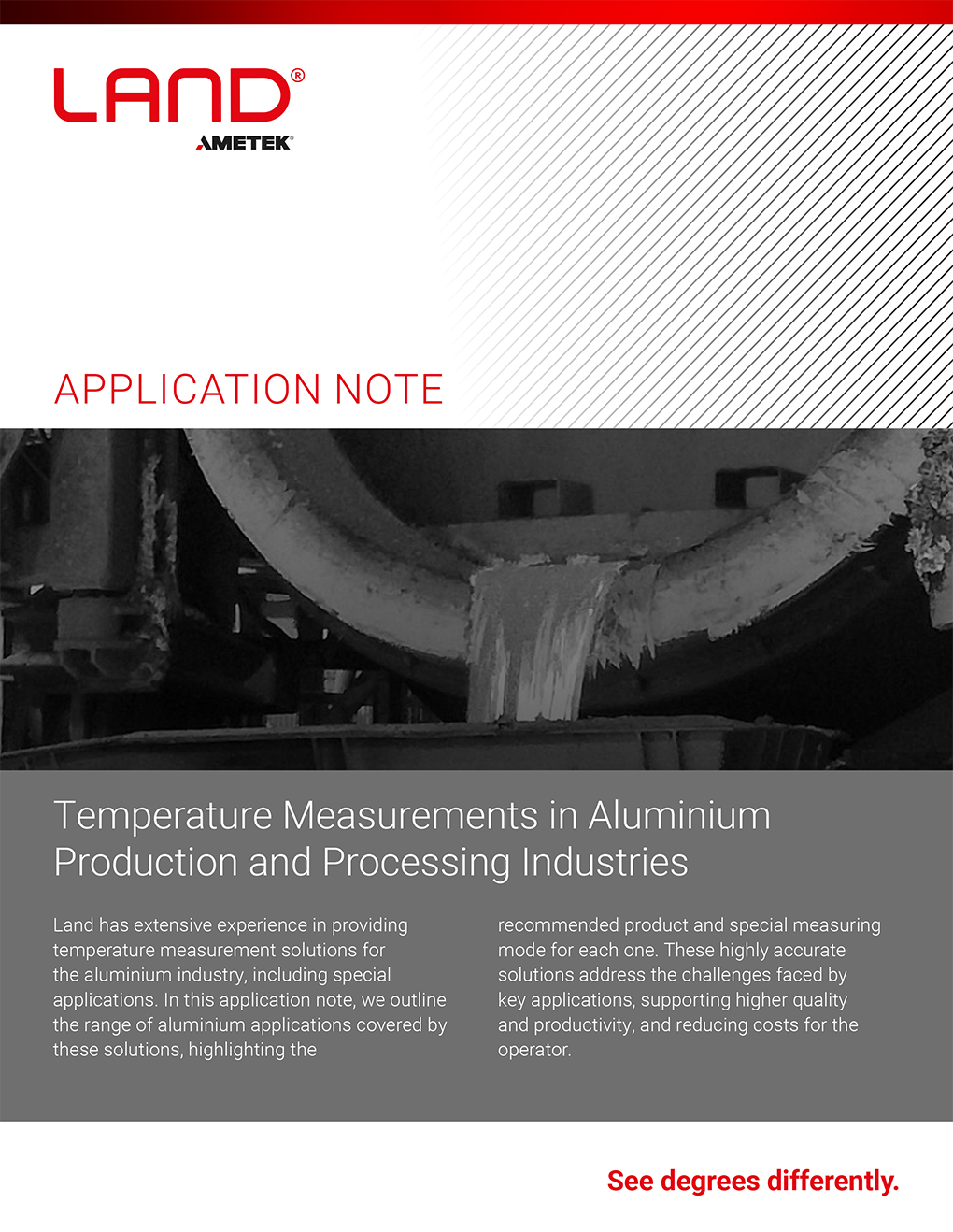 Temperature Measurements in Aluminium Production and Processing Industries – Application Note